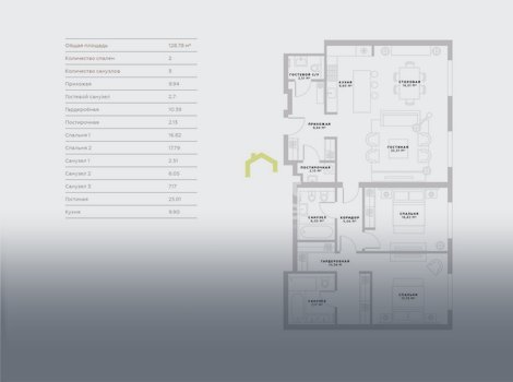 Продажа 3-комнатных апартаментов с дизайнерской отделкой в ЖК Пироговская 14. ID 13185