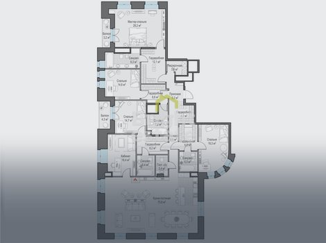 Продажа квартиры с камином в клубном доме Фон Дессин. ID 14434