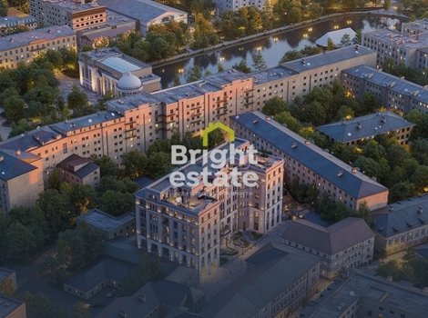 Видовая квартира с камином без отделки в клубном доме Фон Дессин. ID 14437