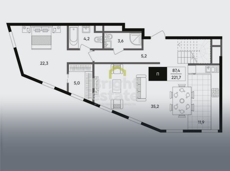 Купить квартиру без отделки в ЖК TITUL на Серебрянической. ID 14610