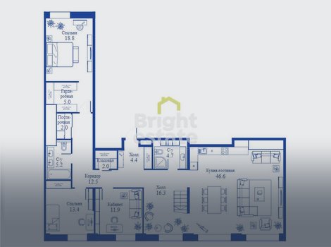 Продажа 4-комнатной квартиры 144,36 кв.м. в жилом комплексе iLove. ID 15815