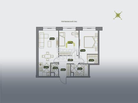 Купить 3-комнатную квартиру в жилом комплексе West Garden, ЗАО. ID 16322