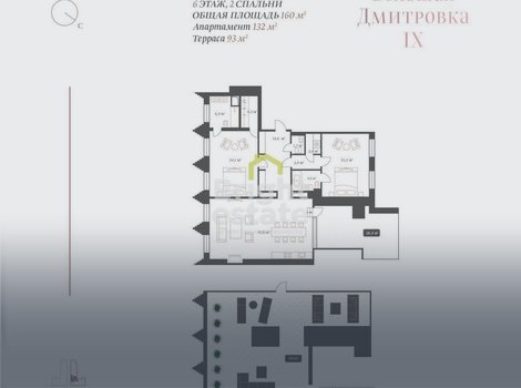 Продажа 3-комнатных апартаментов с отделкой в ЖК Большая Дмитровка IX. ID 16635