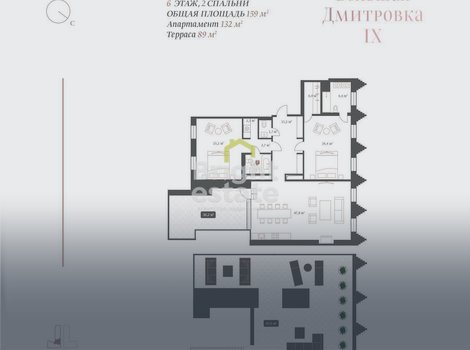 Продажа 3-комнатных апартаментов с отделкой в ЖК Большая Дмитровка IX. ID 16639