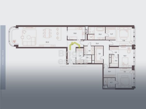 Клубный дом Саввинская 27 – купить 4-комнатные апартаменты 191 кв.м.. ID 16697