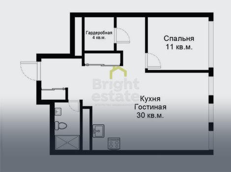 Купить квартиру с одной спальней в ЖК Садовые кварталы, ЦАО. ID 16838