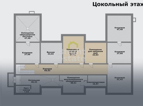 Продажа резиденции без отделки 2200 кв.м. в поселке Прозорово. ID 17132