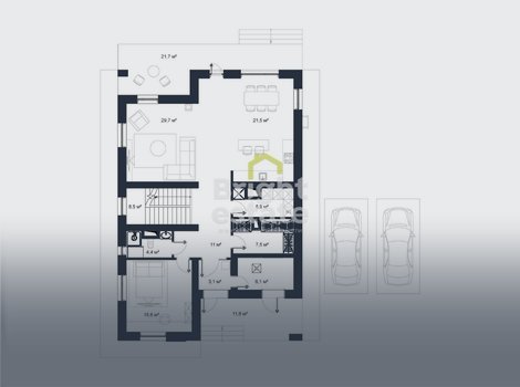Купить коттедж 265,7 кв.м. без отделки в КП Маслово Forest Club. ID 17287