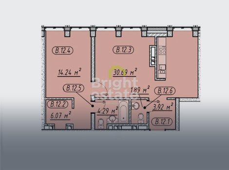 Купить 2-комнатный апартамент в ЖК Sky View. ID 17759