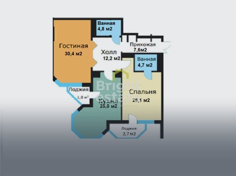 Купить 2-комнатную квартиру 110,8 кв.м. в ЖК Вавилово. ID 18101