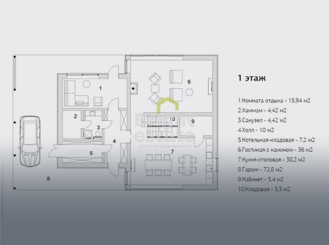 Продажа загородного дома 485 кв.м. в КП Ильинские холмы. ID 18215
