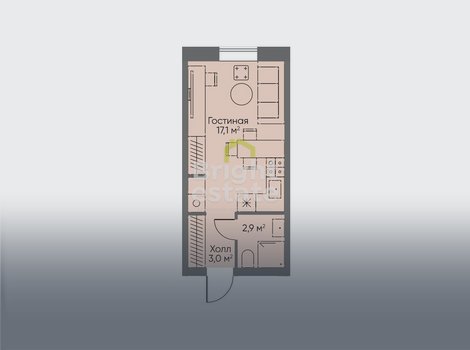 Купить квартиру-студию в ЖК Stories на Мосфильмовской, ЗАО. ID 18299