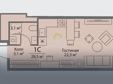 Продажа квартиры-студии в ЖК Stories на Мосфильмовской, ЗАО. ID 18303