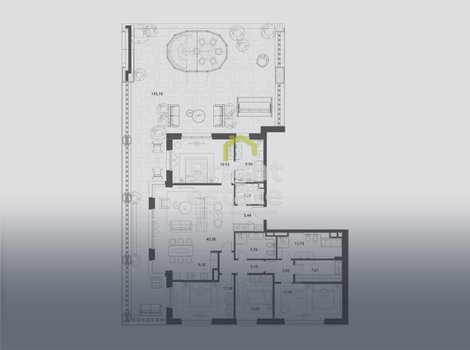 Продажа квартиры с 4 спальнями в ЖК класса de luxe Русские Сезоны. ID 18381