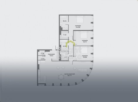 4-комнатный апартамент 194,41 кв.м. в ЖК SkyView. ID 18518