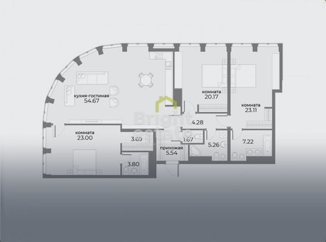 4-комнатный апартамент с отделкой в жилом комплексе премиум-класса SkyView. ID 18525