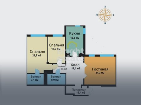 Продажа квартиры с 1 спальней в ЖК Вавилово. ID 18548