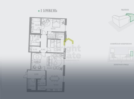 Купить 3-комнатную квартиру в клубном доме DUO. ID 19011