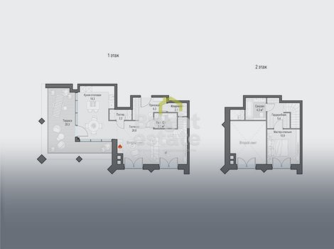 Купить 2-уровневую квартиру в жилом комплексе Достижение. ID 19428