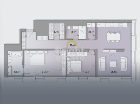 Купить студию 37 кв.м. в клубном доме Lumin House. ID 19690