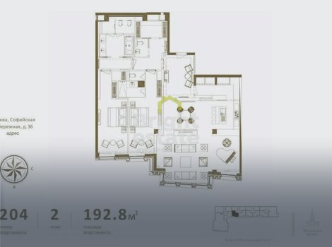 Купить 4-комнатные апартаменты без отделки в ЖК Резиденция 1864. ID 19818