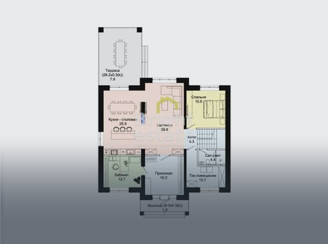 Купить коттедж без внутренней отделки в КП Миллениум Парк. ID 20418