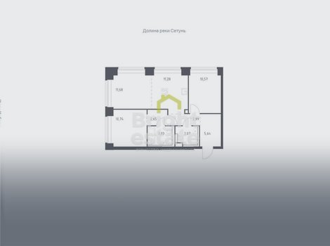Продажа 3-комнатной квартиры без отделки в ЖК Nova, Раменки . Лот №21443 Продажа 3-комнатной квартиры без отделки в ЖК Nova, Раменки . ID 21443