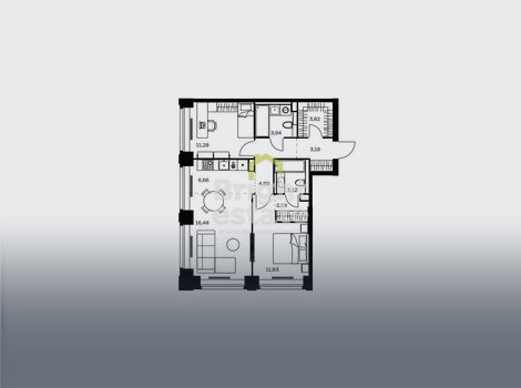 Купить 3-комнатную квартиру в ЖК Nova, ЗАО. ID 21484