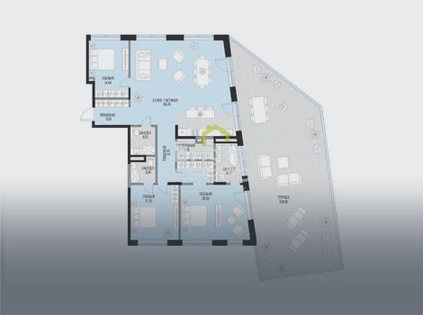 Купить 4-комнатную квартиру в ЖК Садовническая 69. ID 21788