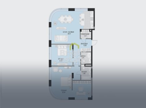 Купить 3-комнатную квартиру в ЖК Садовническая 69. ID 21803
