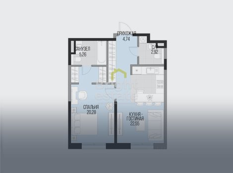 Продажа 2-комнатной квартиры в жилом комплексе Садовническая 69. ID 21843