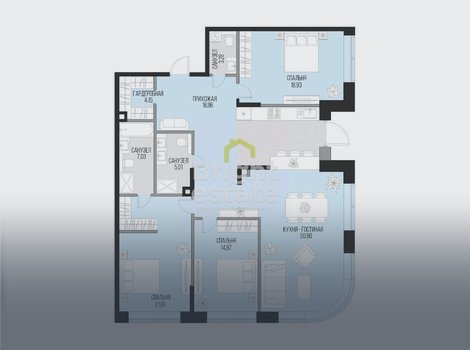 Продажа квартиры с 4 спальнями в жилом комплексе Садовническая 69. ID 21847