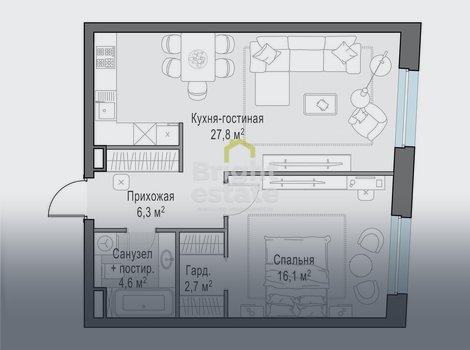 Купить 3-комнатную квартиру в ЖК Foriver, Даниловский район. ID 21904