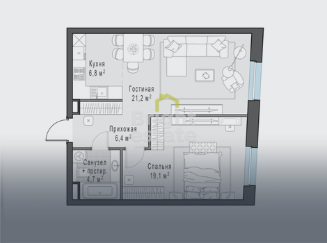 Купить 3-комнатную квартиру в ЖК Foriver, Даниловский район. ID 21904
