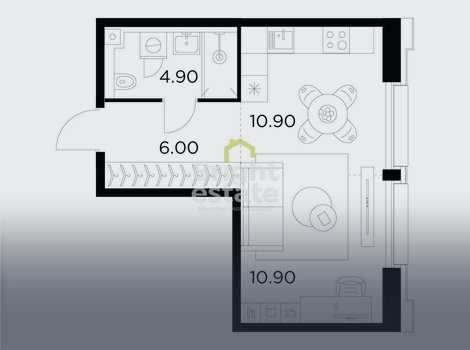Купить квартиру-студию без отделки в жилом комплексе Injoy, САО. ID 21928