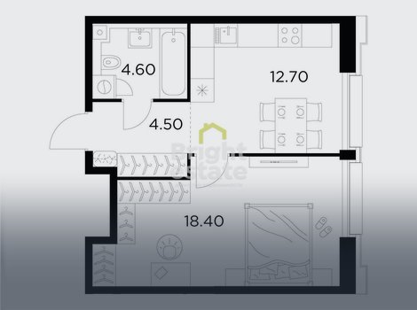 Купить 2-комнатную квартиру без отделки в жилом комплексе Injoy. ID 21929