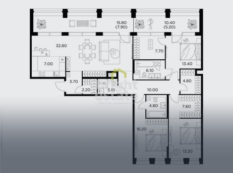 Купить квартиру с тремя спальнями в ЖК Injoy. ID 21938