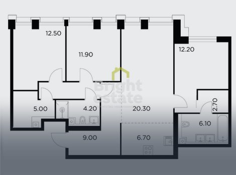 Купить квартиру с лоджией в жилом комплексе Injoy. ID 21939