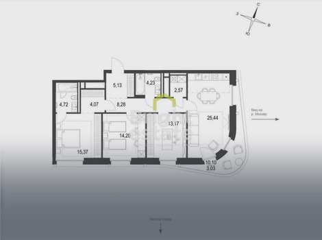 СберСити - продажа трехкомнатной квартиры. ID 22017