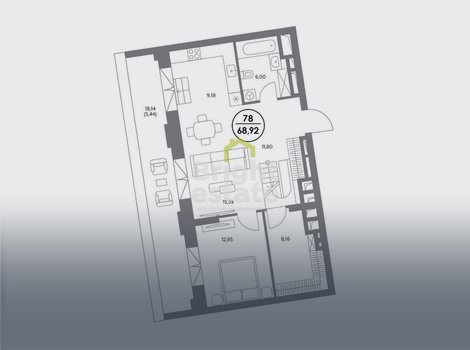 Квартира на продажу в жилом комплексе КОСМО 4/22. ID 22026