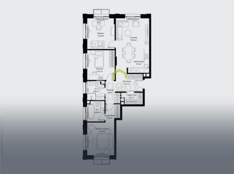 Купить 4-комнатную квартиру без отделки в жилом комплексе МЫС, 20 км от МКАД. ID 22288