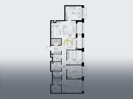 Купить 5-комнатную квартиру в жилом комплексе премиум-класса МЫС, 20 км от МКАД. ID 22293