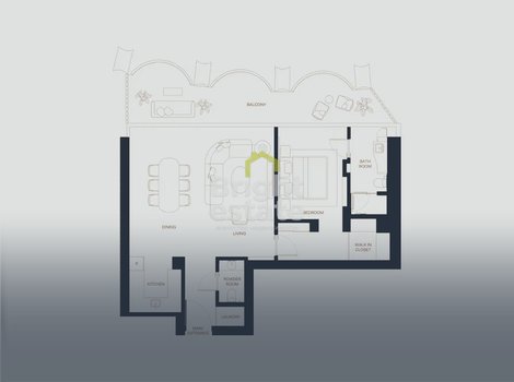 Eden House Zaabeel - продажа квартиры с 1-й спальней в Дубае. ID 22441