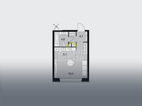 Продажа квартиры студийного типа в жилом комплексе Amber City, САО. ID 22528