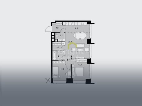Продажа 3-комнатной квартиры без отделки в ЖК Amber City, САО. ID 22536