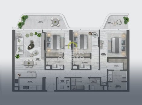 Жилой комплекс Passo by Beyond - купить квартиру с 3-мя спальнями на Palm Jumeirah. ID 22545