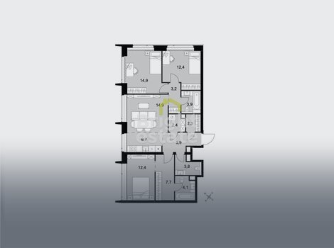 Купить 4-комнатную квартиру в жилом комплексе Amber City. Лот №22547 Купить 4-комнатную квартиру в жилом комплексе Amber City. ID 22547