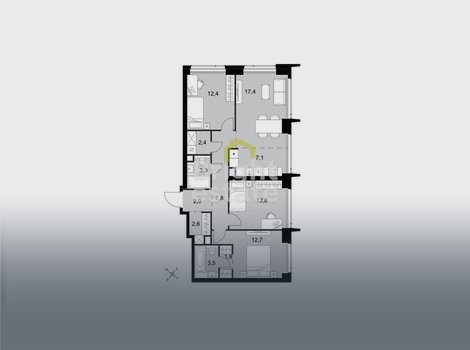 Купить 4-комнатную квартиру в жилом комплексе Amber City, САО. ID 22552