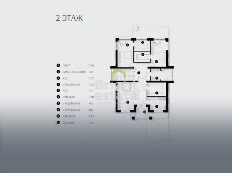 Купить 2-этажный дом без внутренней отделки в КП Сердце Риги. ID 22561