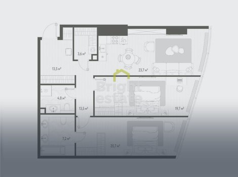 Купить 2-комнатную квартиру в Москва-Сити в ЖК ONE. Лот №22630 Купить 2-комнатную квартиру в Москва-Сити в ЖК ONE. ID 22630
